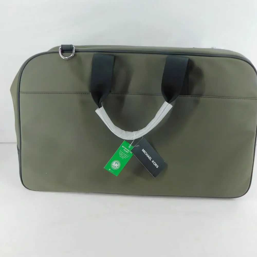 Michael Kors New Logo Duffle Bag Malone Olive Travel Weekender Bag New